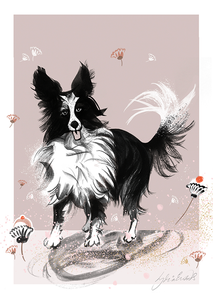 ART PRINT – 'Boarder Collie' (A4 - A3)