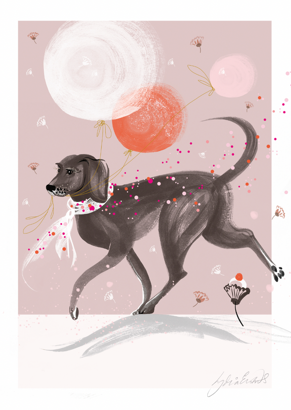 ART PRINT – 'Chocolate Labrador' (A4 - A3)