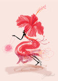 ART PRINT – MISS HIBISCUS (A5, A4 & A3)