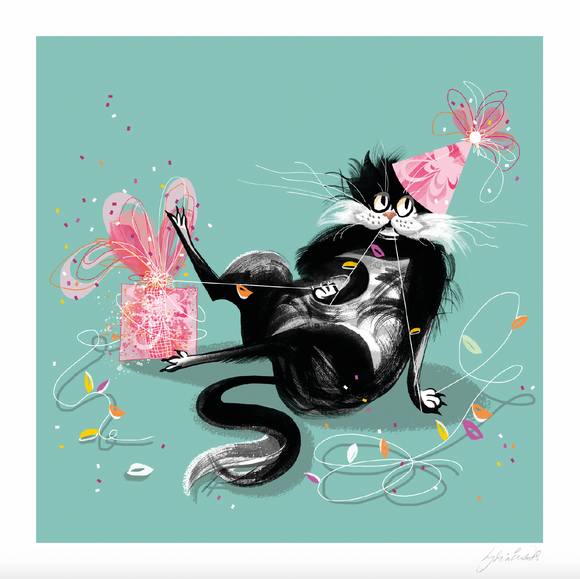 ART PRINT – CAT WRAP / Paw Behaviour