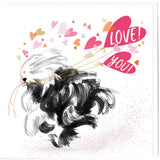 OLD ENGLISH SHEEP DOG | LOVE YOU BALLOONS CARD