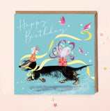 DASHING DACHSHUND | HAPPY BIRTHDAY CARD