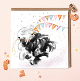OLD ENGLISH SHEEP DOG | HAPPY BIRTHDAY BUNTING CARD