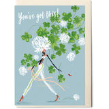 MISS CLOVER TEAL | FLOWERS OF THE CATWALK CARD