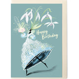 MISS SNOWDROP HAPPY BIRTHDAY | FLOWERS OF THE CATWALK CARD