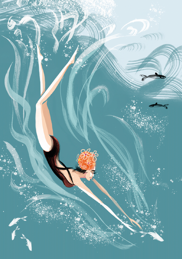 SWIM WILD & FREE ('DIVE') CARD