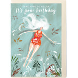 SWIM WILD & FREE ('AFLOAT') CARD – Happy Birthday