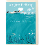 SWIM WILD & FREE ('OCEAN TOP') CARD – Happy Birthday