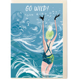 SWIM WILD & FREE ('IN THE SURF') CARD – Happy Birthday