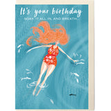 SWIM WILD & FREE ('OCEAN FLOW') CARD – HAPPY BIRTHDAY