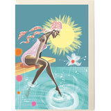 SWIM WILD & FREE ('TOE DIPPING') CARD