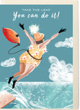 SWIM WILD & FREE ('That Crazy Shelley') GOOD LUCK CARD – You Can Do It!