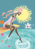 SWIM WILD & FREE ('TOE DIPPING') CARD