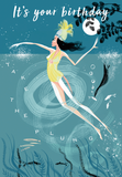 SWIM WILD & FREE ('NIGHT SWIM') CARD – Happy Birthday
