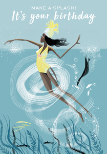 SWIM WILD & FREE ('EBB n FLOW') CARD – Happy Birthday