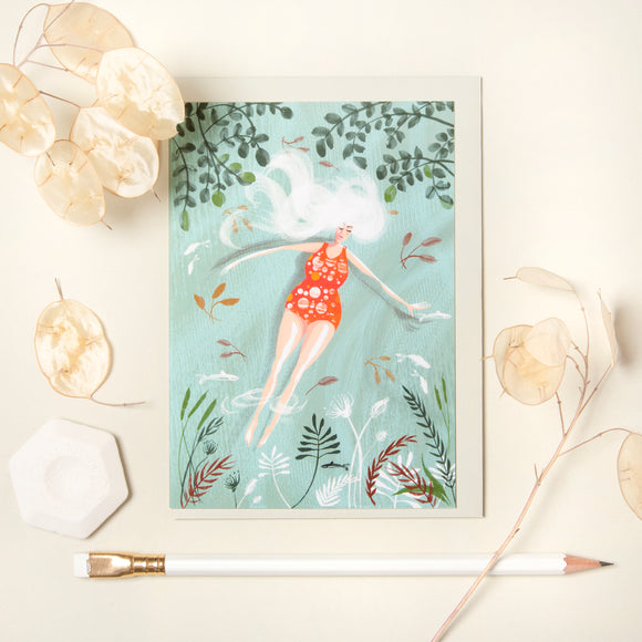 SWIM WILD & FREE ('Afloat') CARD