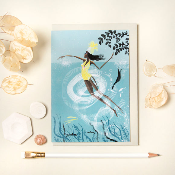 SWIM WILD & FREE ('Ebb & Flow') CARD