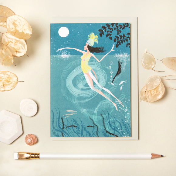 SWIM WILD & FREE ('Night Swim') CARD