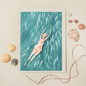 SWIM WILD & FREE ('Shoal') CARD