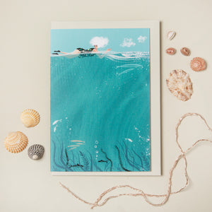 SWIM WILD & FREE ('Ocean Top') CARD