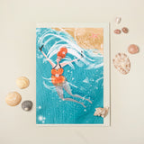 SWIM WILD & FREE ('Amber Shore') CARD
