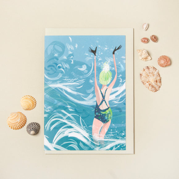 SWIM WILD & FREE ('In The Surf') CARD