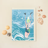 SWIM WILD & FREE ('In The Surf') CARD