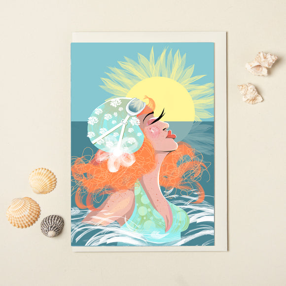 SWIM WILD & FREE ('Ocean Flow') CARD