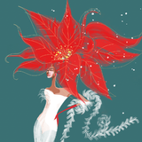 ART PRINT – 'MISS POINSETTIA' (A3, A4)