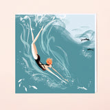SWIM WILD & FREE ('Dive') SQUARE CARD