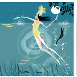 SWIM WILD & FREE ('Night Swim') SQUARE CARD