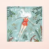 SWIM WILD & FREE ('AFLOAT') SQUARE HAPPY BIRTHDAY CARD