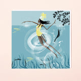 SWIM WILD & FREE ('EBB & FLOW') SQUARE CARD