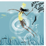 SWIM WILD & FREE ('EBB & FLOW') SQUARE CARD