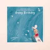 SWIM WILD & FREE ('OCEAN VISITA') SQUARE BIRTHDAY CARD