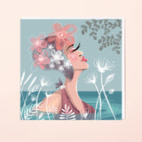 SWIM WILD & FREE ('COOL SUMMER DIP') SQUARE CARD
