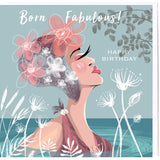 SWIM WILD & FREE ('COOL SUMMER DIP') SQUARE BIRTHDAY CARD