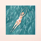 SWIM WILD & FREE ('SHOAL') SQUARE CARD