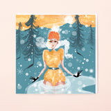 SWIM WILD & FREE ('Ice Breaker') SQUARE CARD