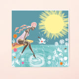 SWIM WILD & FREE ('Toe Dipping') CARD