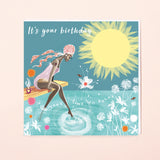SWIM WILD & FREE ('Toe Dipping') BIRTHDAY CARD
