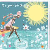 SWIM WILD & FREE ('Toe Dipping') BIRTHDAY CARD