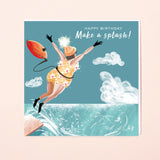 SWIM WILD & FREE ('It's your birthday – Make a Splash') SQUARE CARD