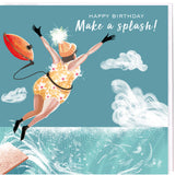 SWIM WILD & FREE ('It's your birthday – Make a Splash') SQUARE CARD