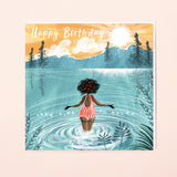 SWIM WILD & FREE ('Solitude') BIRTHDAY CARD