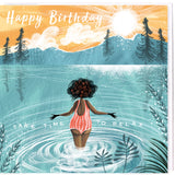 SWIM WILD & FREE ('Solitude') BIRTHDAY CARD