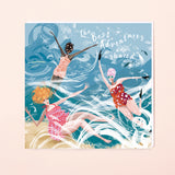 SWIM WILD & FREE ('Tumble Tide') BIRTHDAY CARD