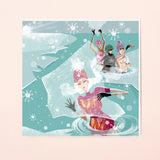 SWIM WILD & FREE ('ICE ICE BABY') SQUARE CHRISTMAS CARD