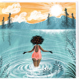 SWIM WILD & FREE ('Solitude') SQUARE CARD