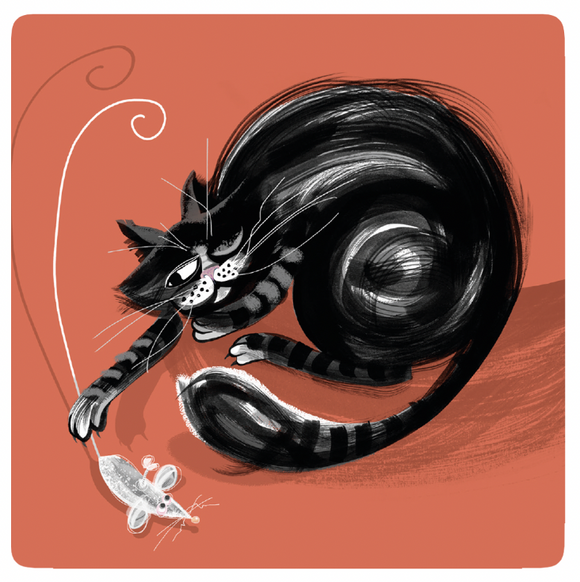COASTER - PAW BEHAVIOUR  'CAT-CHA MOUSE'